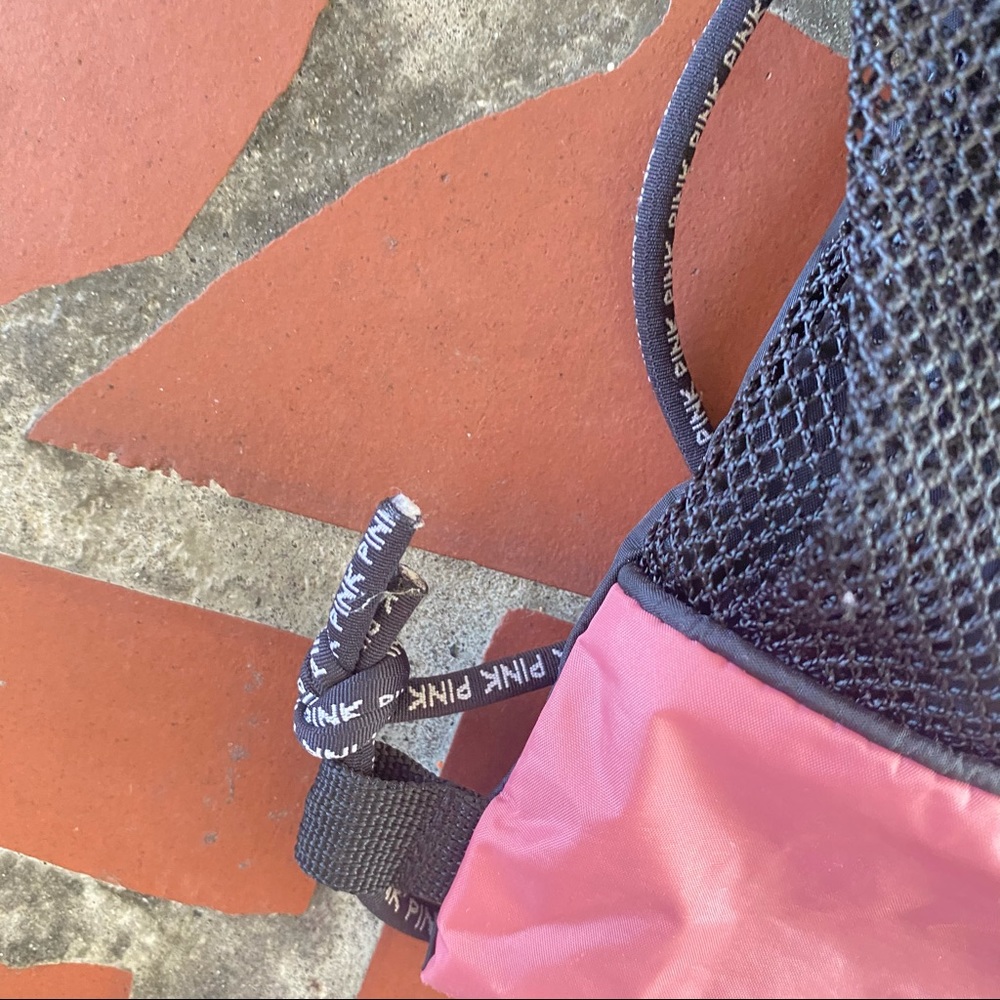 Retro Victoria’s Secret Pink Logo String Bag - Picture 3 of 8